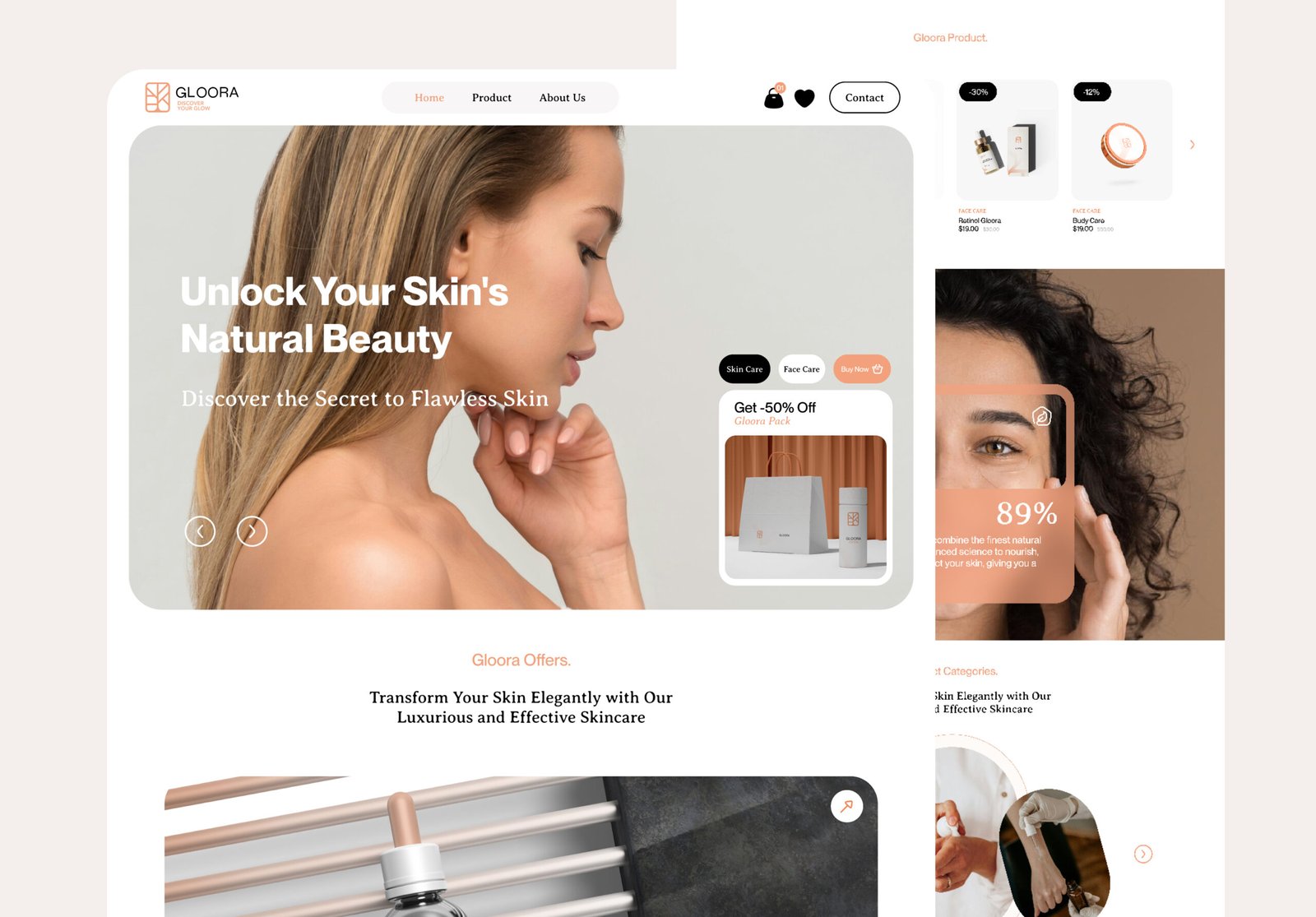 WEBSITE PROJECT : GLOORA COSMETIC